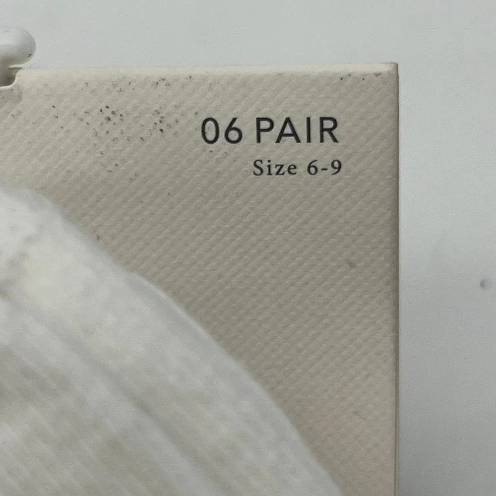 Goldtoe Socks Women 6-9 White Casual Jersey Liner 6 Pair Pack 4586RF